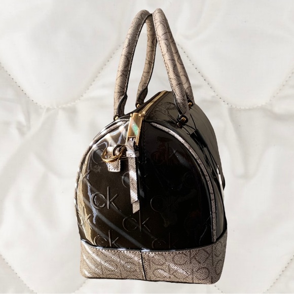 Calvin Klein Patent Satchel - Picture 4 of 5